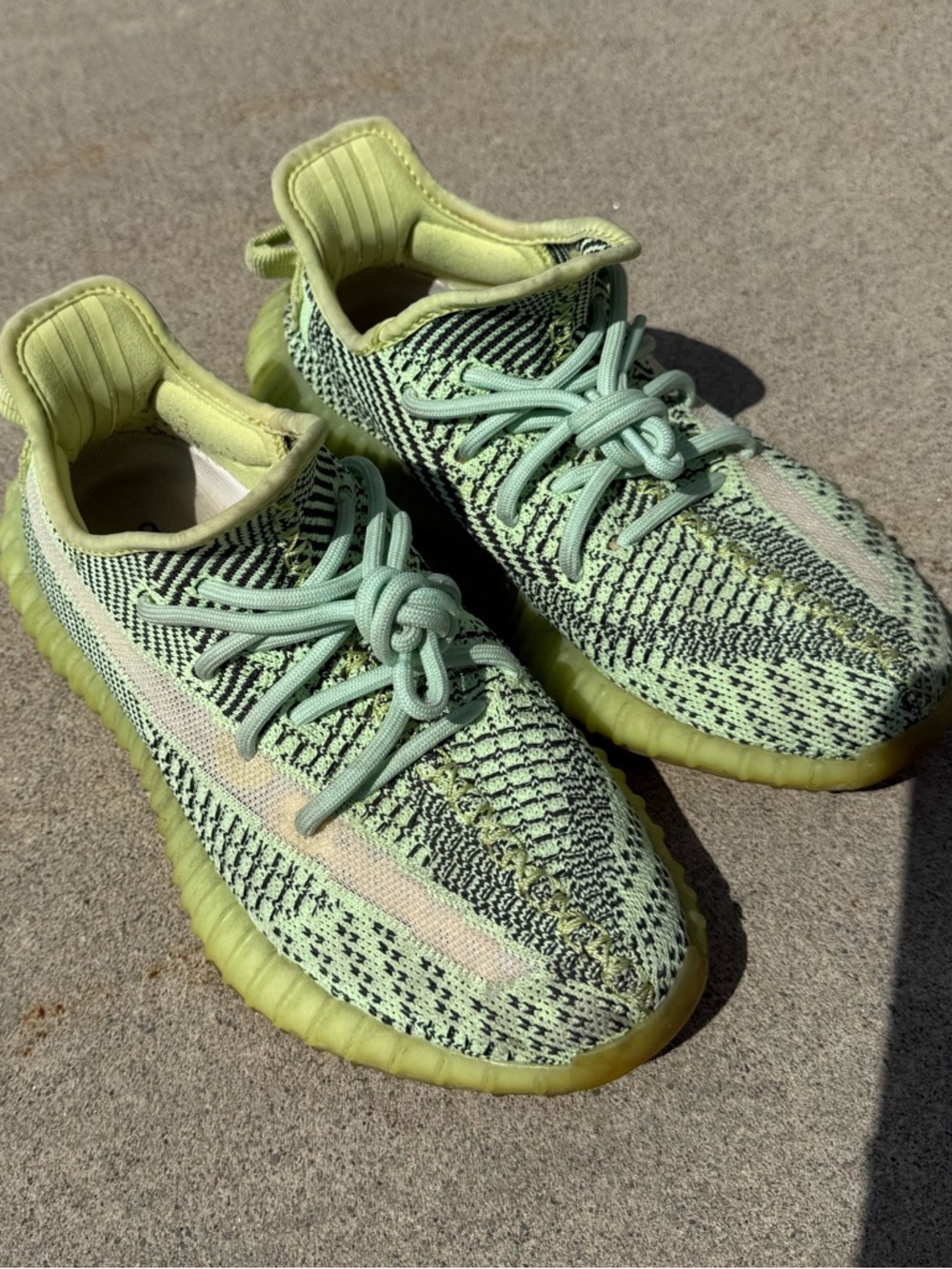 Yeezy Boost 350 V2 Pastel Green Knit Sneakers